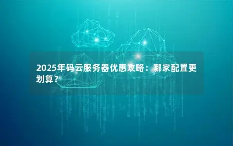 2025年码云服务器优惠攻略：哪家配置更划算？