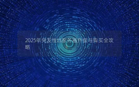 2025年突发性t5服务器升级与购买全攻略