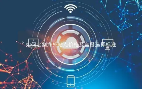 如何定制海外站点价格及套餐选择标准