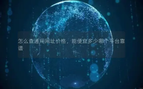 怎么查通用网址价格，能便宜多少哪个平台靠谱