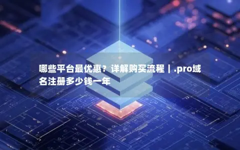 哪些平台最优惠？详解购买流程｜.pro域名注册多少钱一年