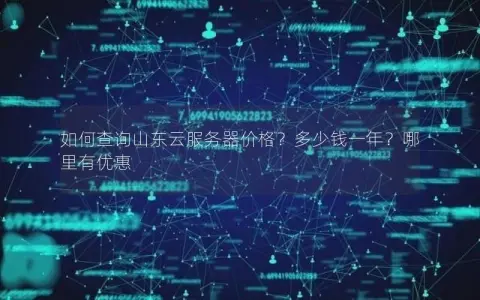 如何查询山东云服务器价格？多少钱一年？哪里有优惠