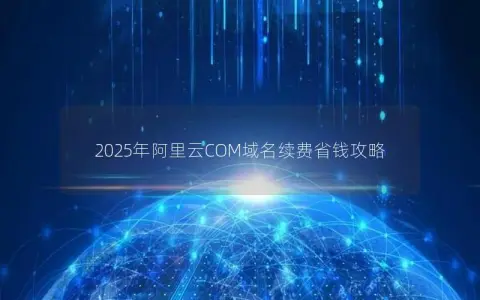 2025年阿里云COM域名续费省钱攻略