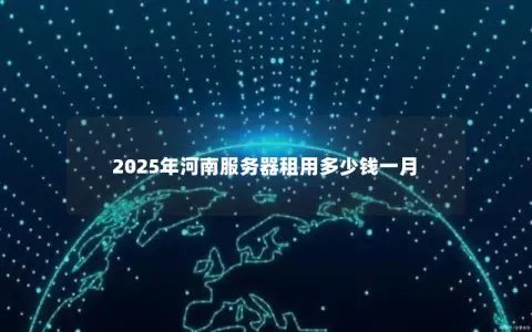 2025年河南服务器租用多少钱一月