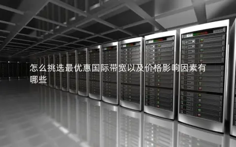 怎么挑选最优惠国际带宽以及价格影响因素有哪些