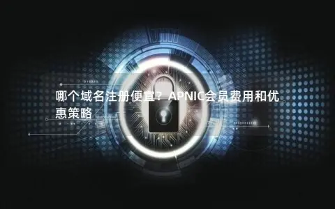 哪个域名注册便宜？APNIC会员费用和优惠策略