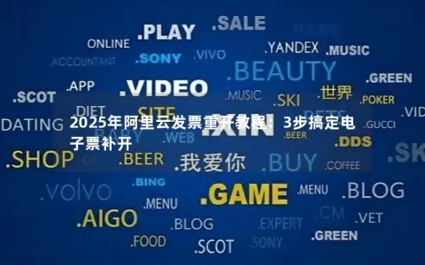 2025年阿里云发票重开教程：3步搞定电子票补开