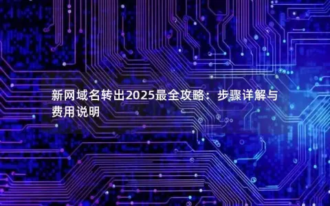 新网域名转出2025最全攻略：步骤详解与费用说明