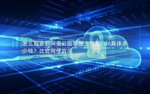 怎么能查到阿里云国际版主机和cdn具体多少钱？比官网便宜吗