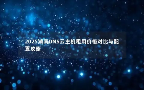 2025湖南DNS云主机租用价格对比与配置攻略