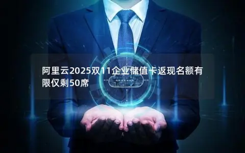 阿里云2025双11企业储值卡返现名额有限仅剩50席