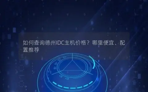 如何查询德州IDC主机价格？哪里便宜、配置推荐