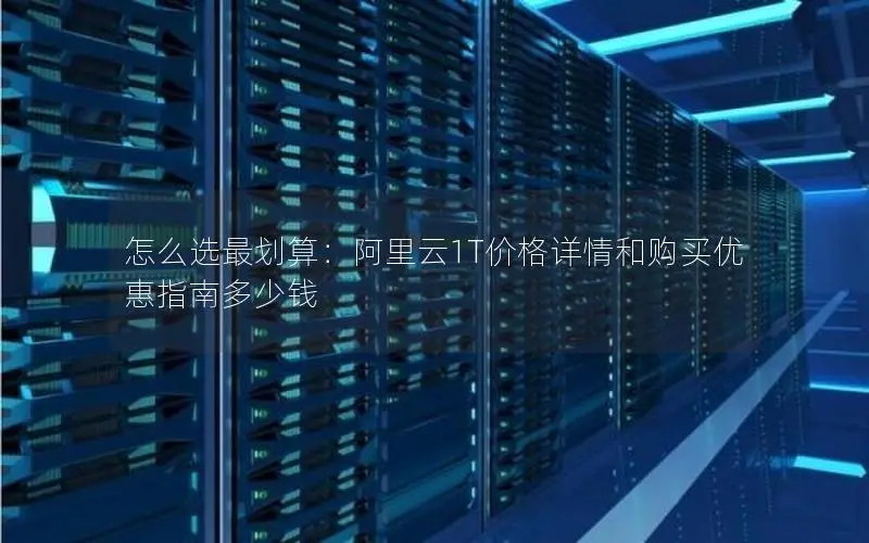 怎么选最划算：阿里云1T价格详情和购买优惠指南多少钱