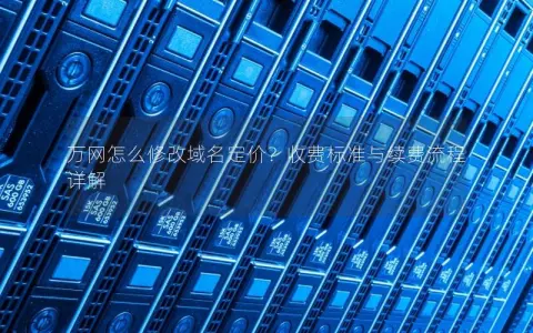 万网怎么修改域名定价？收费标准与续费流程详解