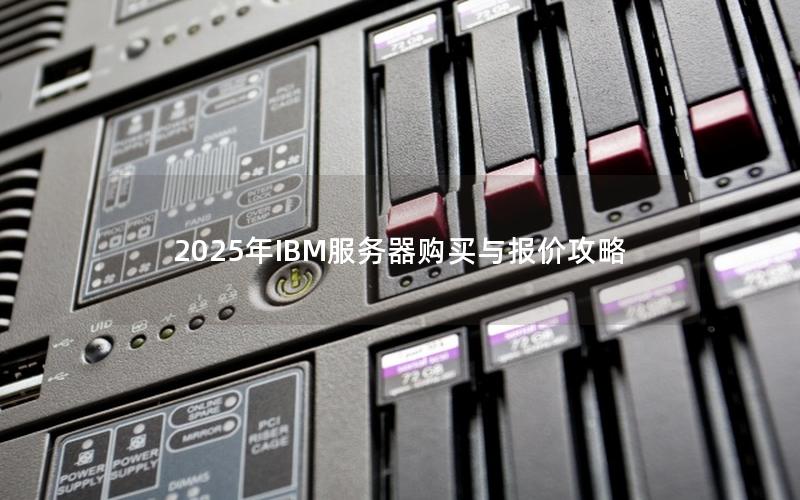 2025年IBM服务器购买与报价攻略