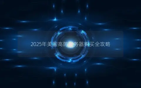 2025年美国高防服务器购买全攻略
