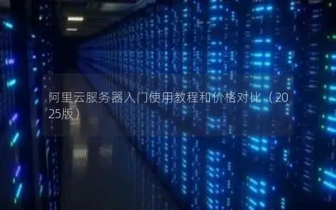 阿里云服务器入门使用教程和价格对比（2025版）