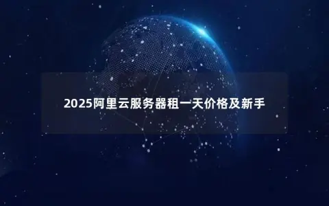 2025阿里云服务器租一天价格及新手