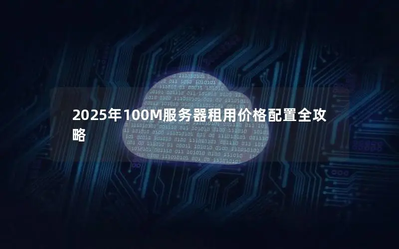 2025年100M服务器租用价格配置全攻略 2025年100M服务器租用价格配置全攻略