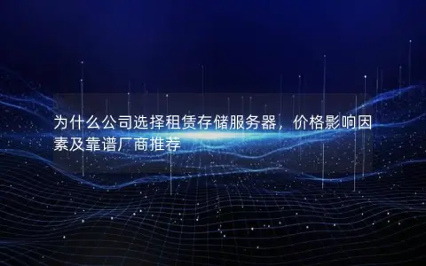 为什么公司选择租赁存储服务器，价格影响因素及靠谱厂商推荐