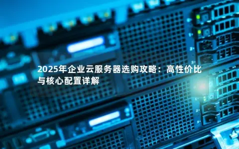 2025年企业云服务器选购攻略：高性价比与核心配置详解