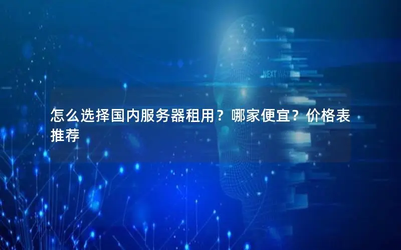 怎么选择国内服务器租用？哪家便宜？价格表推荐