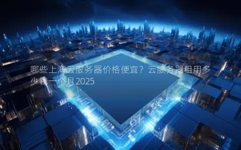 哪些上海云服务器价格便宜？云服务器租用多少钱一个月2025