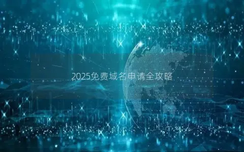 2025免费域名申请全攻略