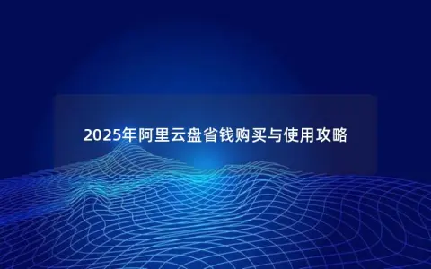 2025年阿里云盘省钱购买与使用攻略