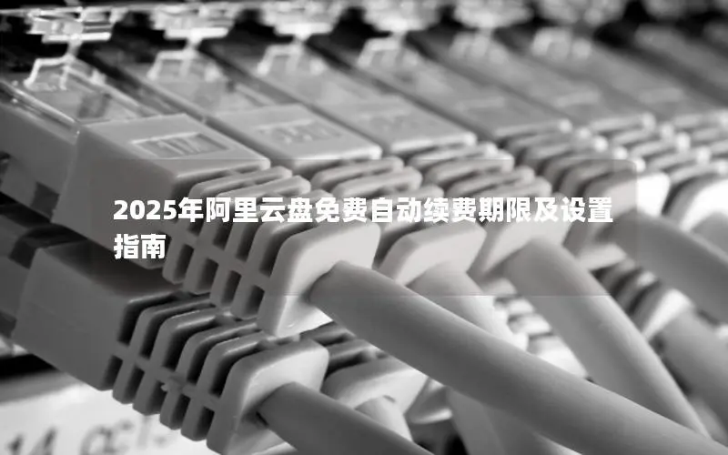 2025年阿里云盘免费自动续费期限及设置指南