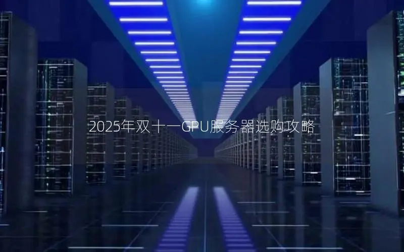 2025年双十一GPU服务器选购攻略 2025年双十一GPU服务器选购攻略