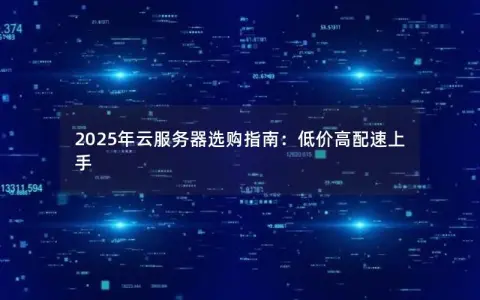 2025年云服务器选购指南：低价高配速上手