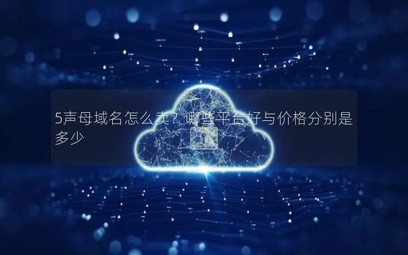 5声母域名怎么卖?哪些平台好与价格分别是多少 5声母域名怎么卖?哪些平台好与价格分别是多少