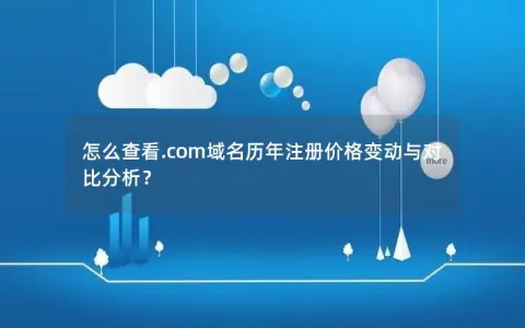 怎么查看.com域名历年注册价格变动与对比分析？
