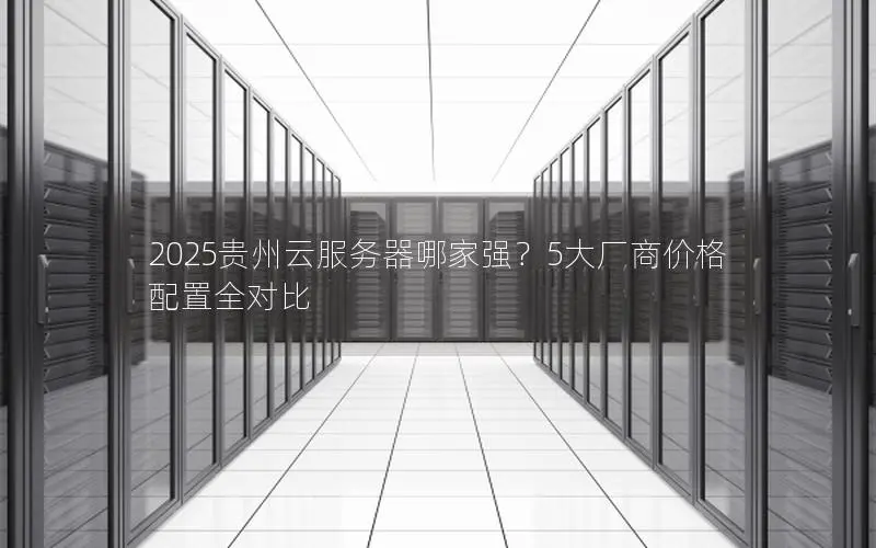 2025贵州云服务器哪家强？5大厂商价格配置全对比