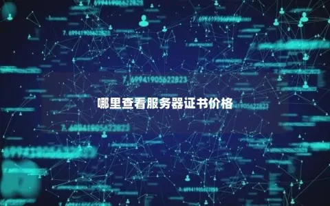 哪里查看服务器证书价格