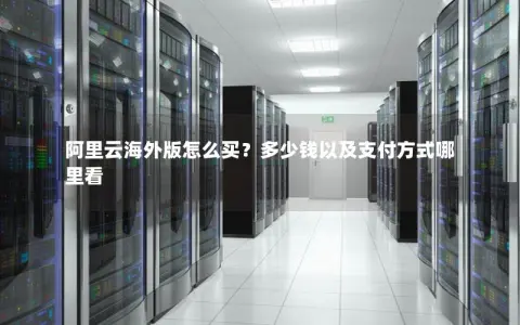 阿里云海外版怎么买？多少钱以及支付方式哪里看