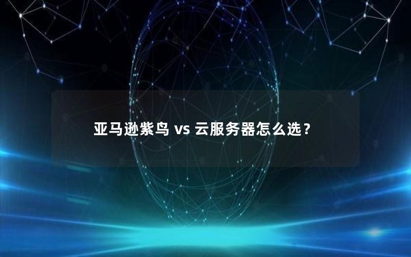 亚马逊紫鸟 vs 云服务器怎么选? 亚马逊紫鸟 vs 云服务器怎么选?