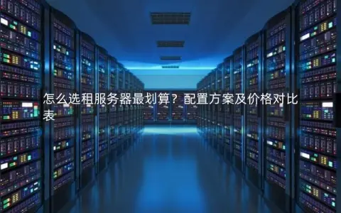 怎么选租服务器最划算？配置方案及价格对比表