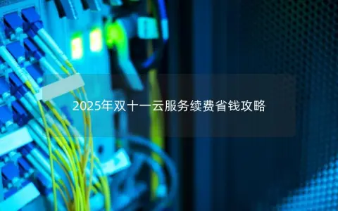 2025年双十一云服务续费省钱攻略
