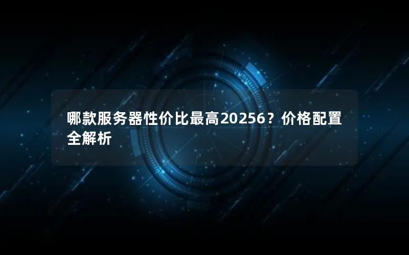 哪款服务器性价比最高20256?价格配置全解析 哪款服务器性价比最高20256?价格配置全解析