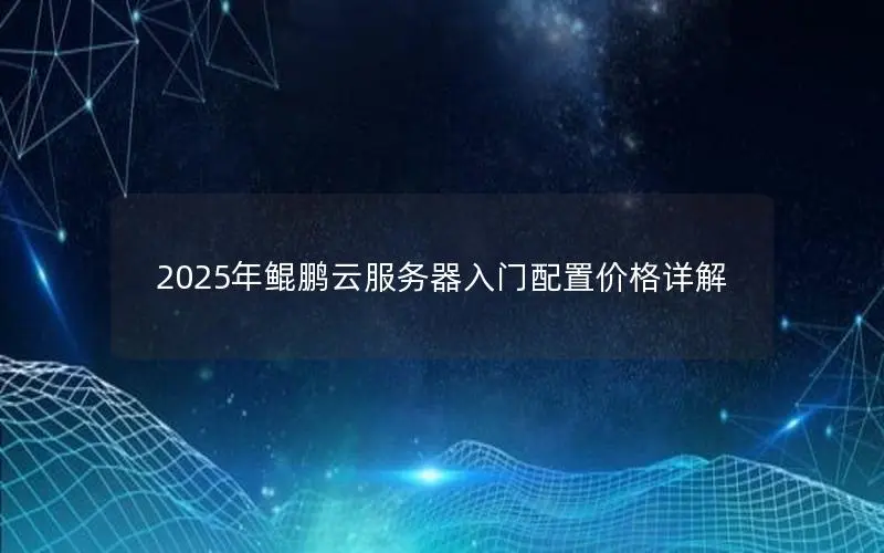 2025年鲲鹏云服务器入门配置价格详解
