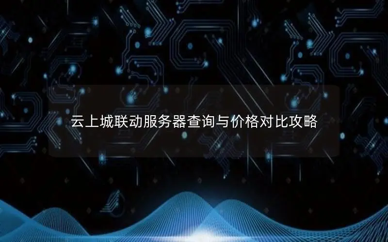 云上城联动服务器查询与价格对比攻略