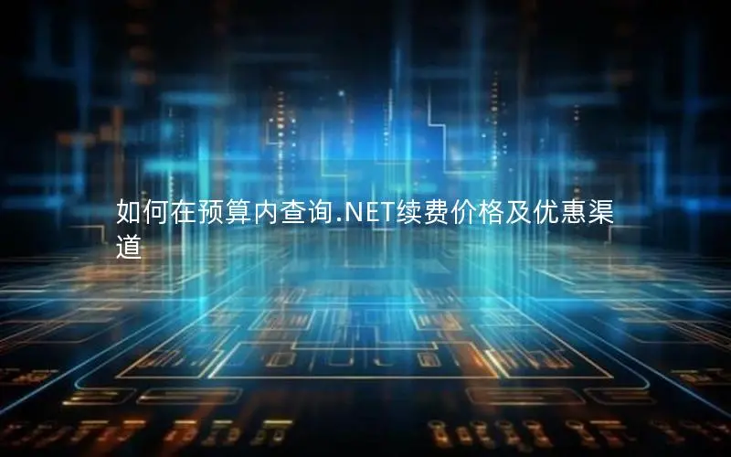 如何在预算内查询.NET续费价格及优惠渠道 如何在预算内查询.NET续费价格及优惠渠道