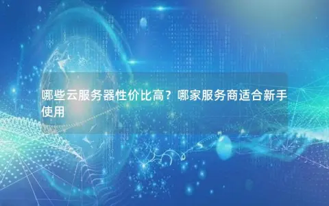 哪些云服务器性价比高？哪家服务商适合新手使用