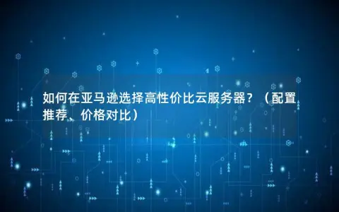 如何在亚马逊选择高性价比云服务器？（配置推荐、价格对比）