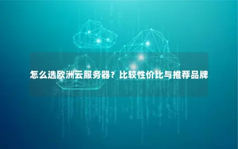 怎么选欧洲云服务器？比较性价比与推荐品牌