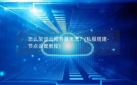 怎么架设云服务器免流？(私服搭建-节点设置教程)