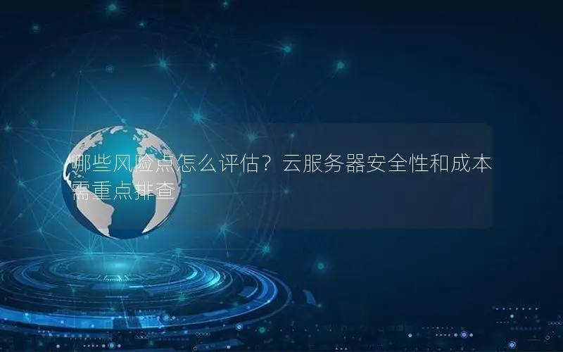 哪些风险点怎么评估?云服务器安全性和成本需重点排查 哪些风险点怎么评估?云服务器安全性和成本需重点排查