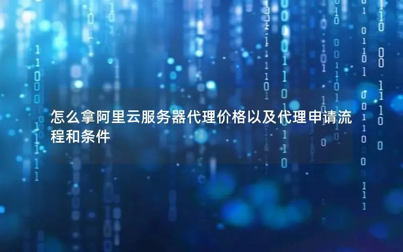 怎么拿阿里云服务器代理价格以及代理申请流程和条件 怎么拿阿里云服务器代理价格以及代理申请流程和条件